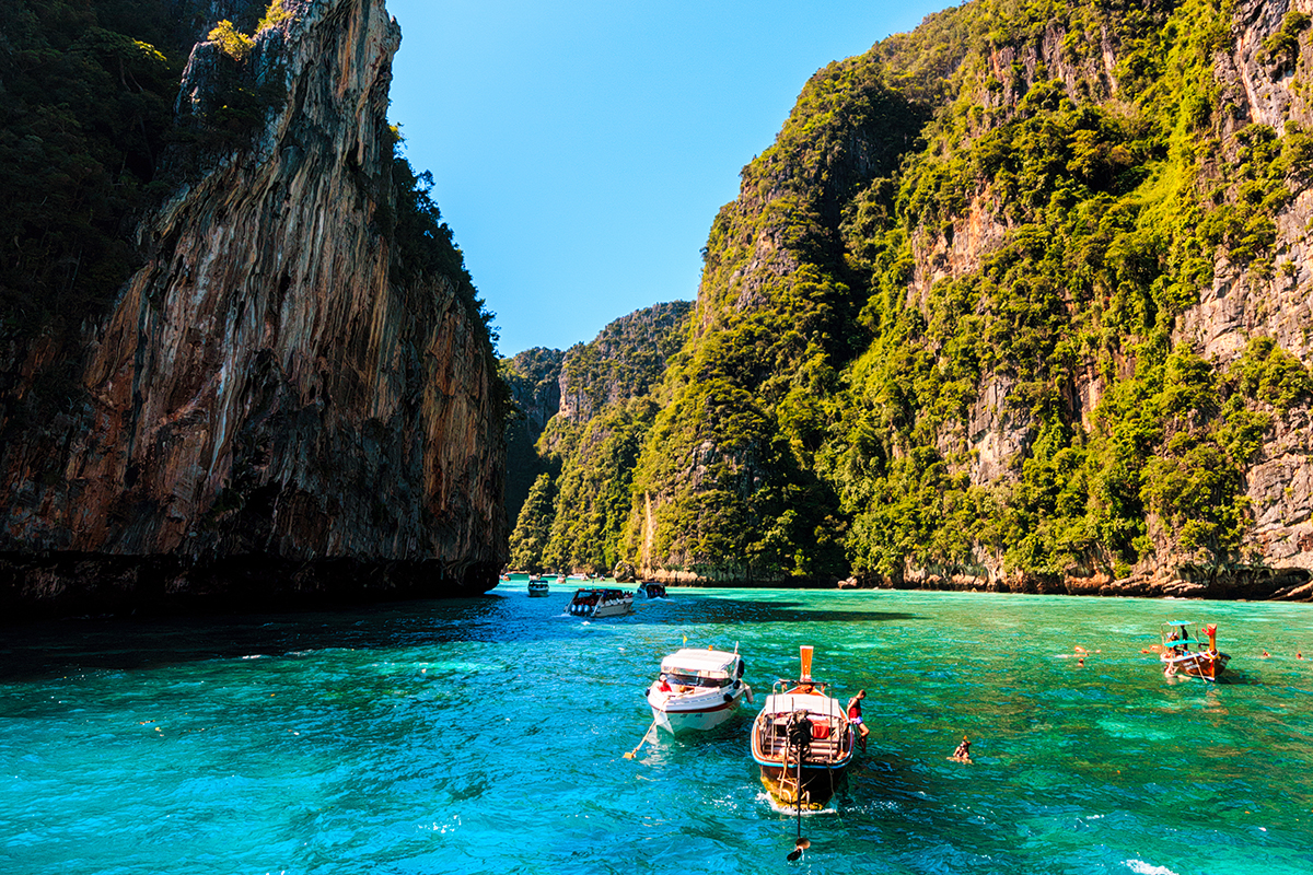 Long Tail Boats, The Phi Phi Islands, Thailand